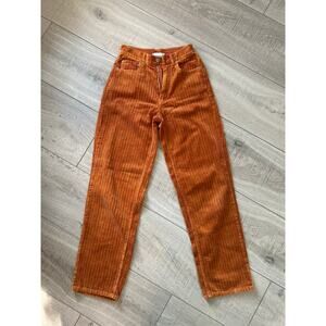 BDG High Rise Baggy Corduroy Pants Rust Orange Wide Leg – Size 24 (XS)